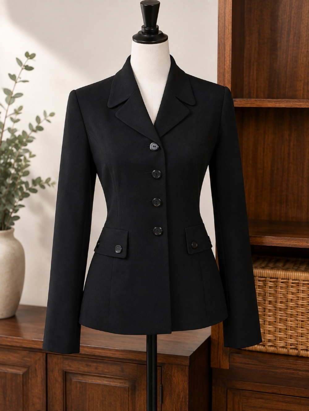 Ice Cube by Michael Vintage Y2K Black Office Attire Tailored Blazer | Size 2